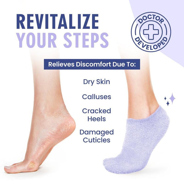 🏆35K+ SOLD! Buy 1 get 1 free!🥳Maxiora Moisturizing Gel Socks