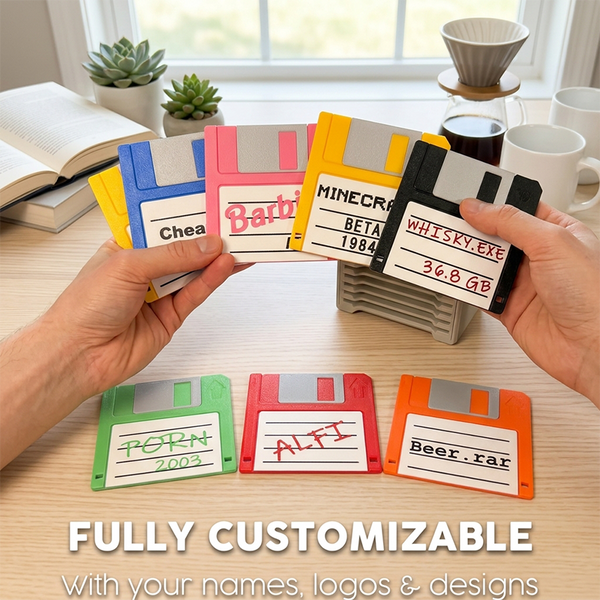 🔥HOT SALE 49% OFF💾FLOPPY CLICK | THE RETRO-TECH COASTER HOLDER✨