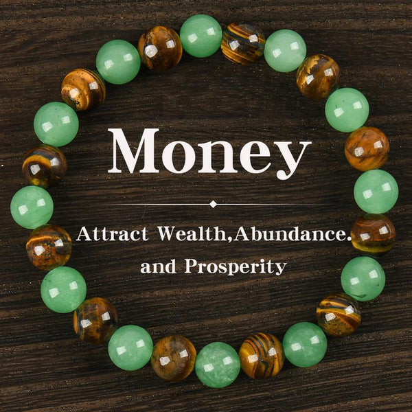 🔥Money Attraction Bracelet with Green Aventurine & Tiger Eye
