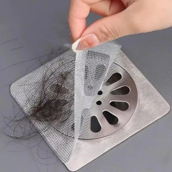 🚿 80 Pcs Disposable Bathroom Drain Hair Catcher Sheets