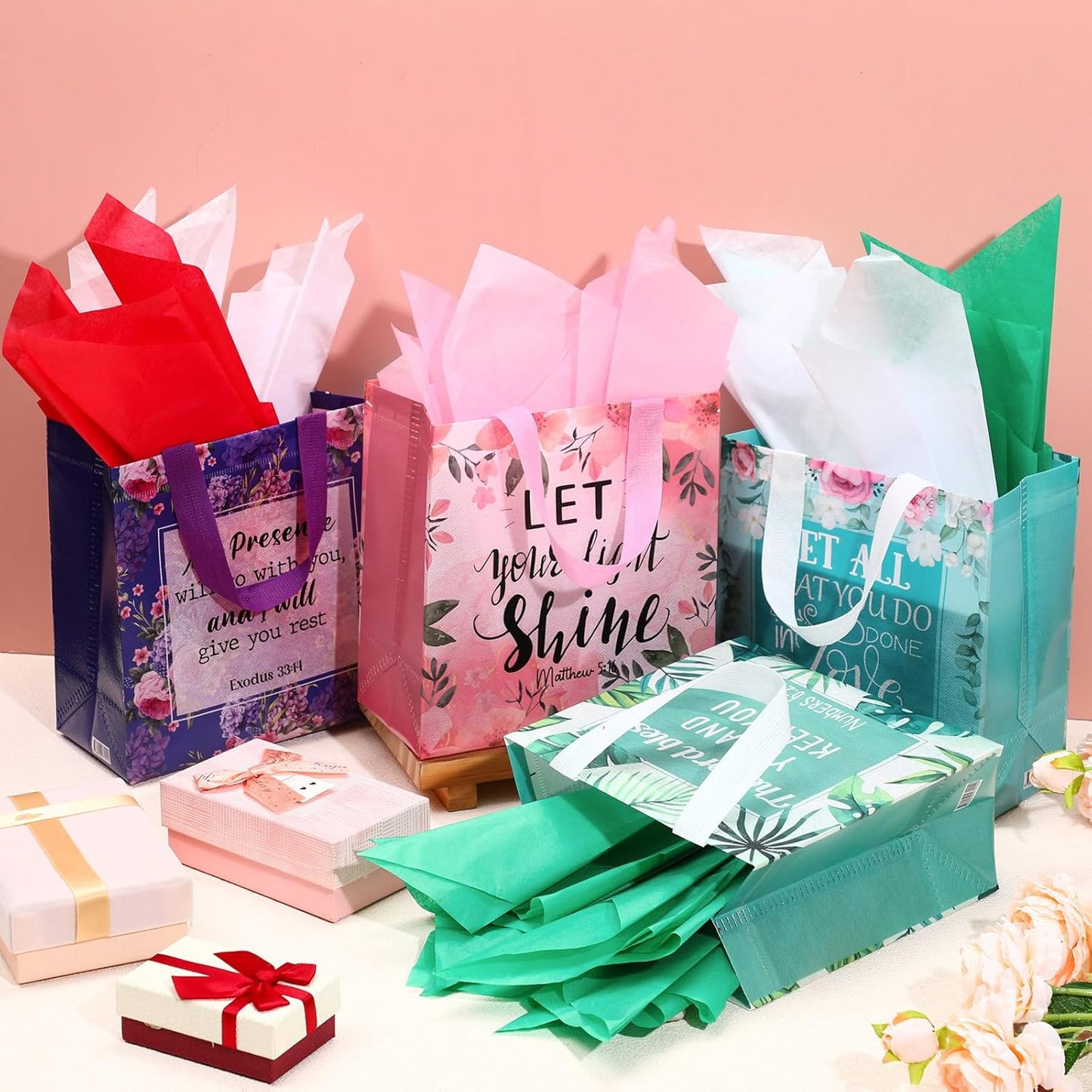 ✝️Christian Gifts: Inspirational Bible Verse Gift Bags – Inspire Your Faith Journey🌸