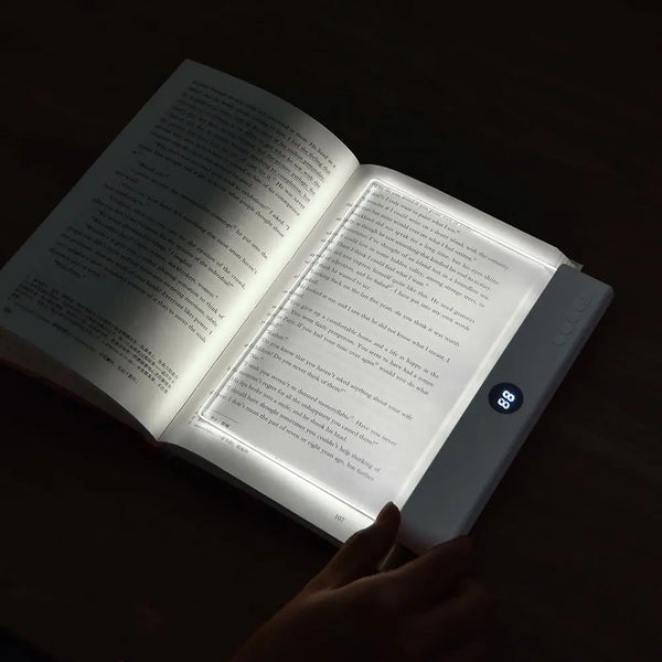 Smart LED Reading Lamp – Rechargeable, Adjustable Brightness & Timer Function, Flat Design Bedside Light for Cozy Night Reading & Unique Reader Gift