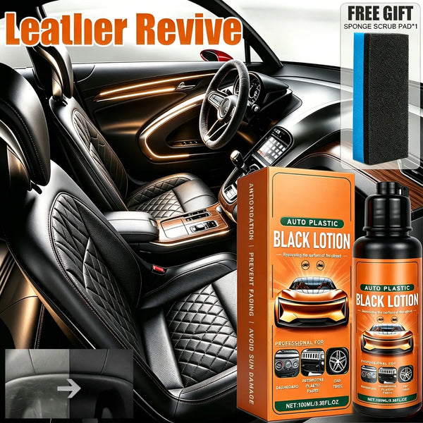 Plastic Restorer for Cars – Trim & Interior Plastic Revitalizer with Applicator Pad