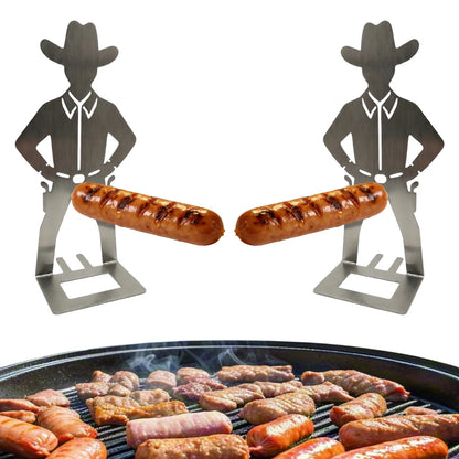 Stainless Steel Hot Dog Grilling Stand, Rust Resistant BBQ Sausage Holder Rack
