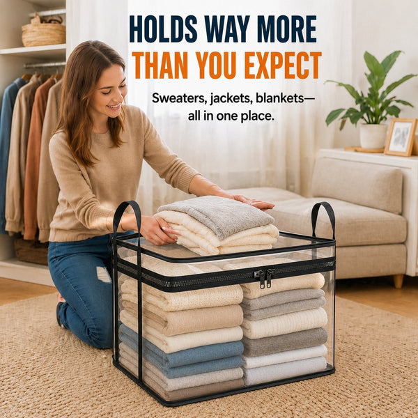 🌓Last Day 49% OFF📦Large Heavy-Duty Thick Plastic Clear Storage Bag for Clothes, Moving & Storage