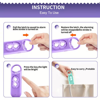 The Original Personal Safety Alarm for Women, Strobe Light and Key Chain in a Variety of Colors