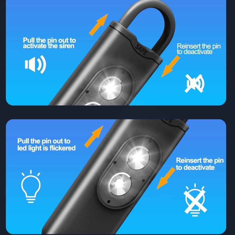 The Original Personal Safety Alarm for Women, Strobe Light and Key Chain in a Variety of Colors